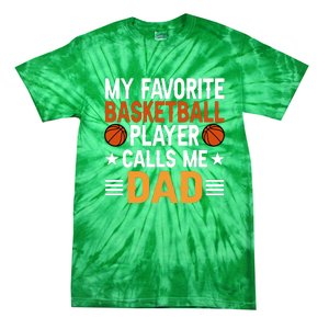 My Favorite Basketball Player Call Me Dad Gift For Basketball Fan Sport Team Tie-Dye T-Shirt