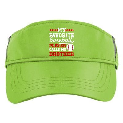 My Favorite Baseball Player Brother Baseball Brother Great Gift Adult Drive Performance Visor