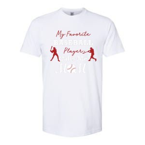 My Favorite Baseball Player Calls Me Mom Gift Softstyle CVC T-Shirt