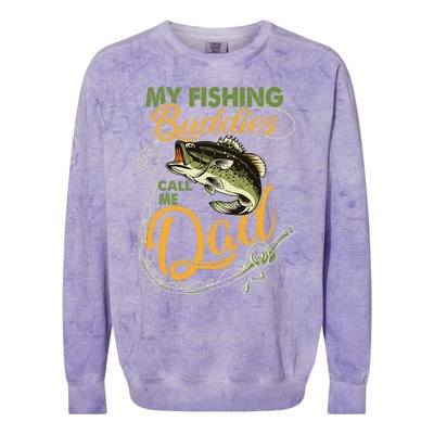 My Fishing Buddies Call Me Dad Father Day Birthday Christmas Colorblast Crewneck Sweatshirt