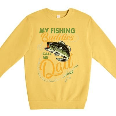 My Fishing Buddies Call Me Dad Father Day Birthday Christmas Premium Crewneck Sweatshirt