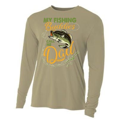 My Fishing Buddies Call Me Dad Father Day Birthday Christmas Cooling Performance Long Sleeve Crew