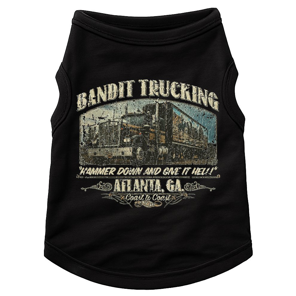 Men Funny Bandit Trucking 1977 Family Distressed Doggie Tank