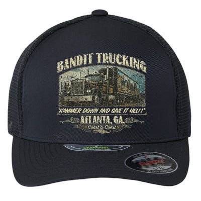Men Funny Bandit Trucking 1977 Family Distressed Flexfit Unipanel Trucker Cap