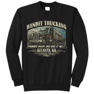 Men Funny Bandit Trucking 1977 Family Distressed Sweatshirt