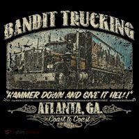Men Funny Bandit Trucking 1977 Family Distressed T-Shirt