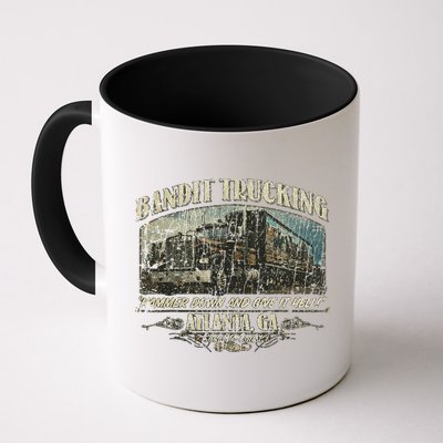 Men Funny Bandit Trucking 1977 Family Distressed Mug