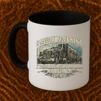 Men Funny Bandit Trucking 1977 Family Distressed Mug