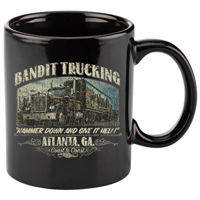Men Funny Bandit Trucking 1977 Family Distressed 11oz C Handle Ceramic Mug