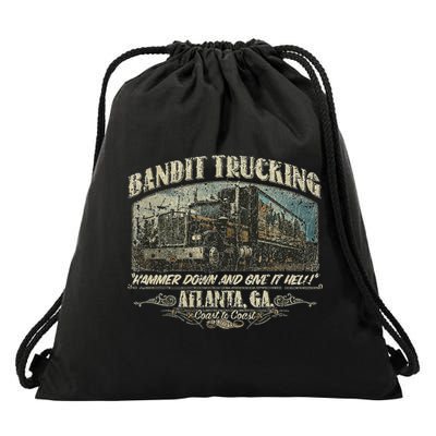 Men Funny Bandit Trucking 1977 Family Distressed Drawstring Bag