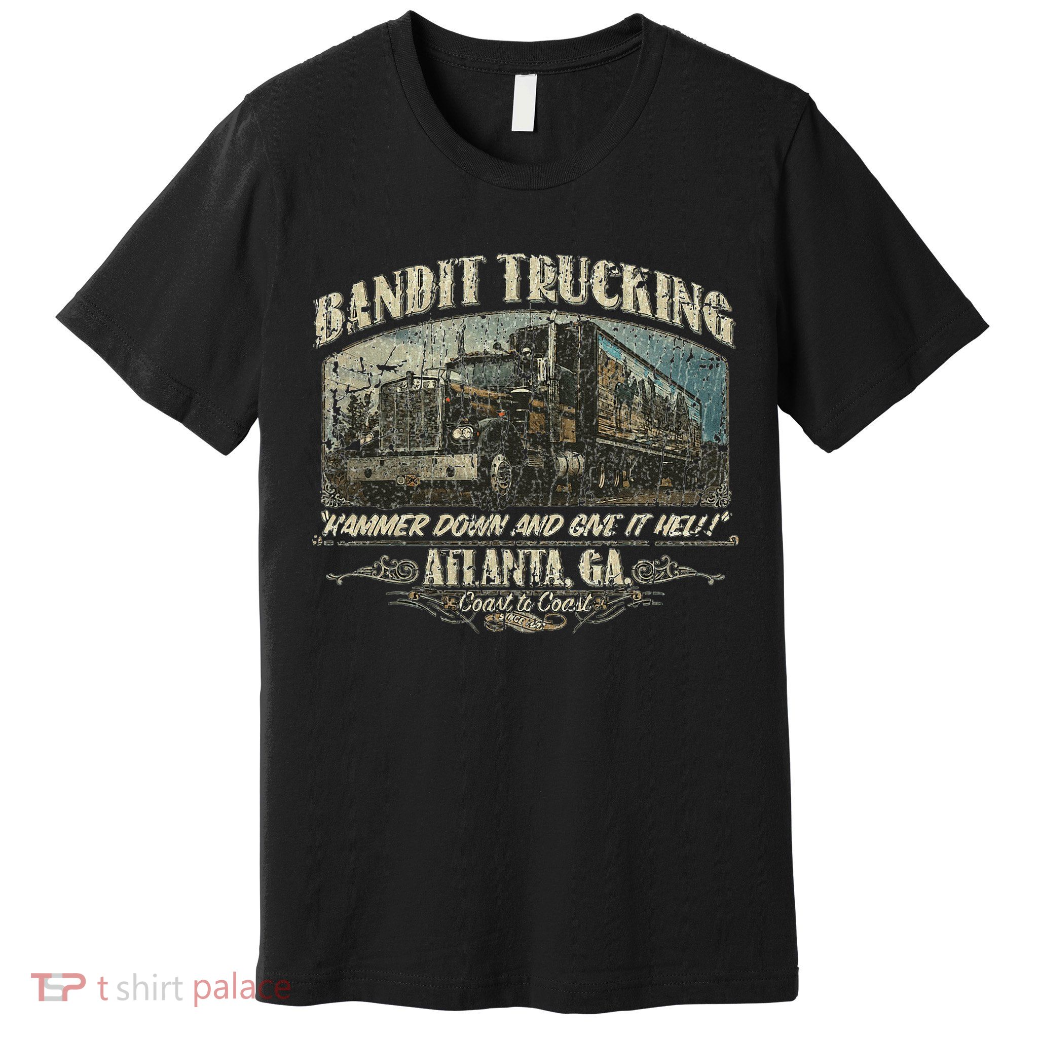 Men Funny Bandit Trucking 1977 Family Distressed Premium T-Shirt
