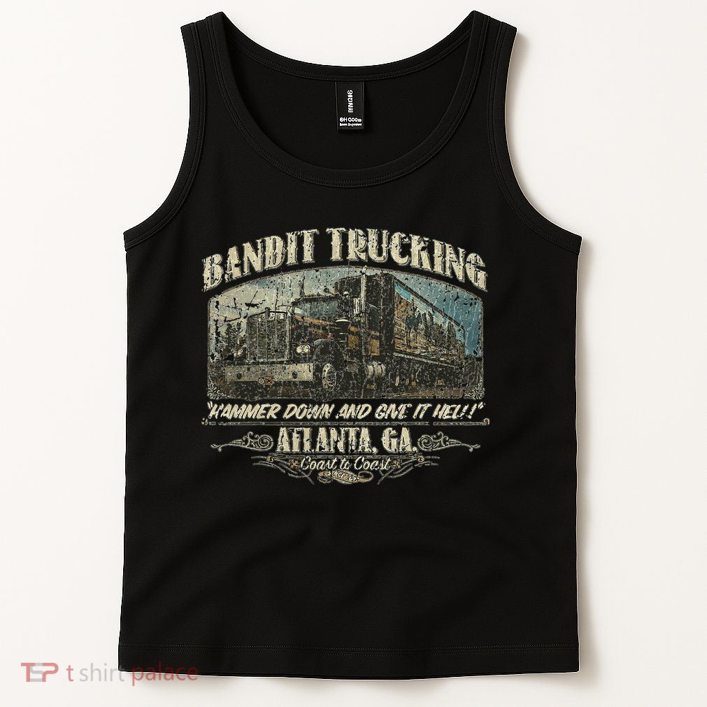 Men Funny Bandit Trucking 1977 Family Distressed Tank Top