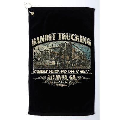 Men Funny Bandit Trucking 1977 Family Distressed Golf Towel