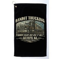 Men Funny Bandit Trucking 1977 Family Distressed Golf Towel