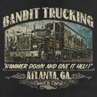 Men Funny Bandit Trucking 1977 Family Distressed Golf Towel