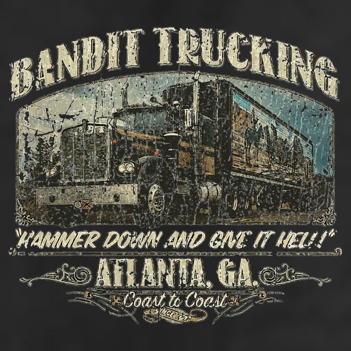 Men Funny Bandit Trucking 1977 Family Distressed Golf Towel