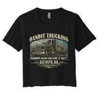 Men Funny Bandit Trucking 1977 Family Distressed Crop Top