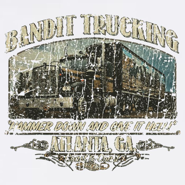 Men Funny Bandit Trucking 1977 Family Distressed Garment-Dyed Sweatshirt