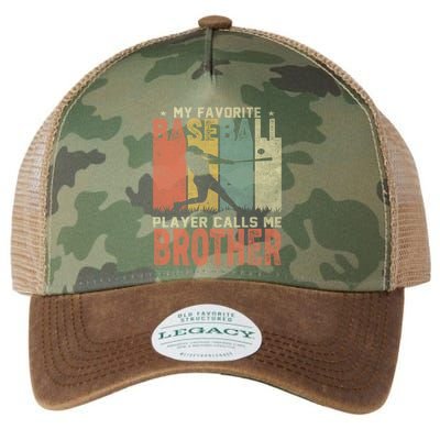 My Favorite Baseball Player Calls Me Brother Funny Baseball Gift Legacy Tie Dye Trucker Hat