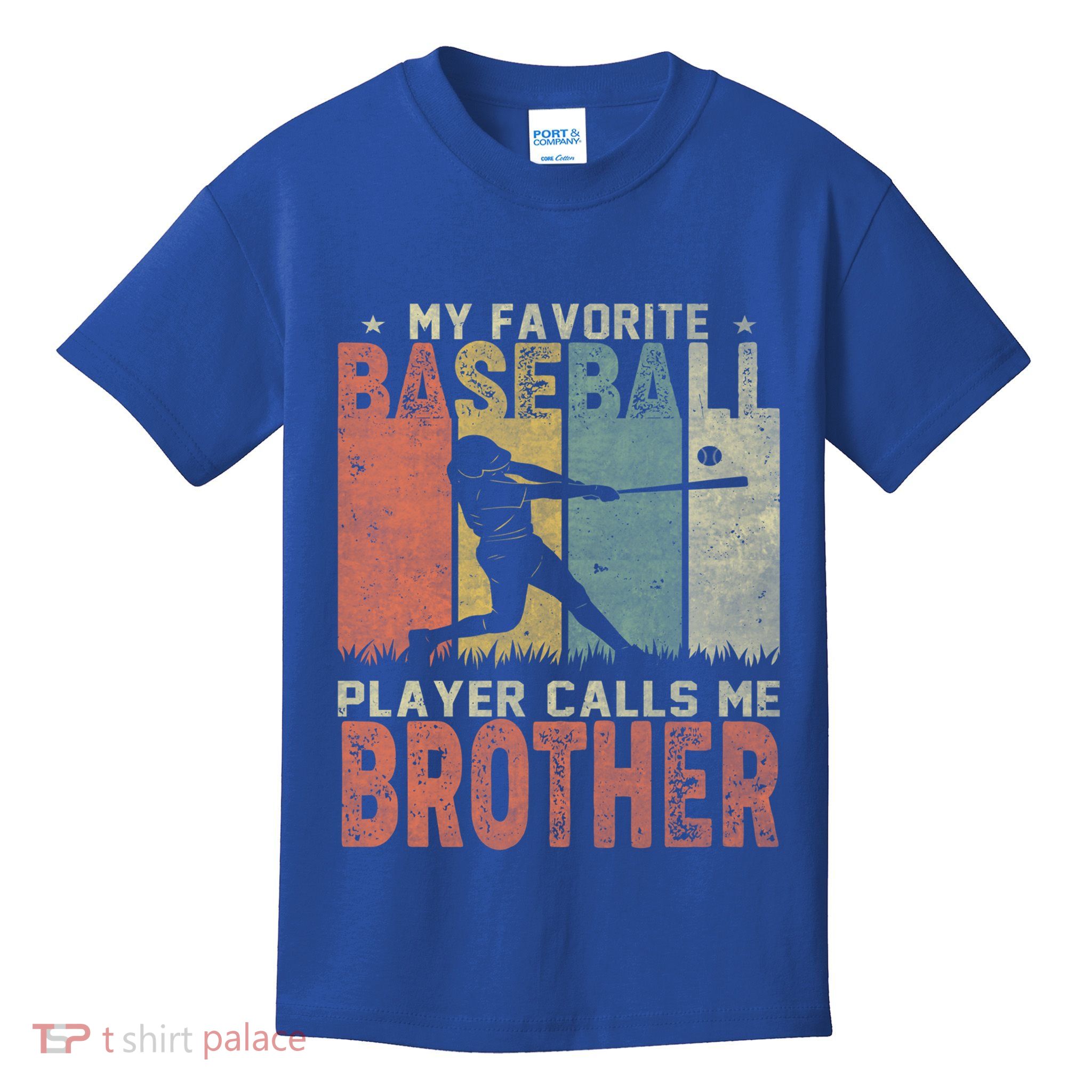My Favorite Baseball Player Calls Me Brother Funny Baseball Gift Kids T-Shirt