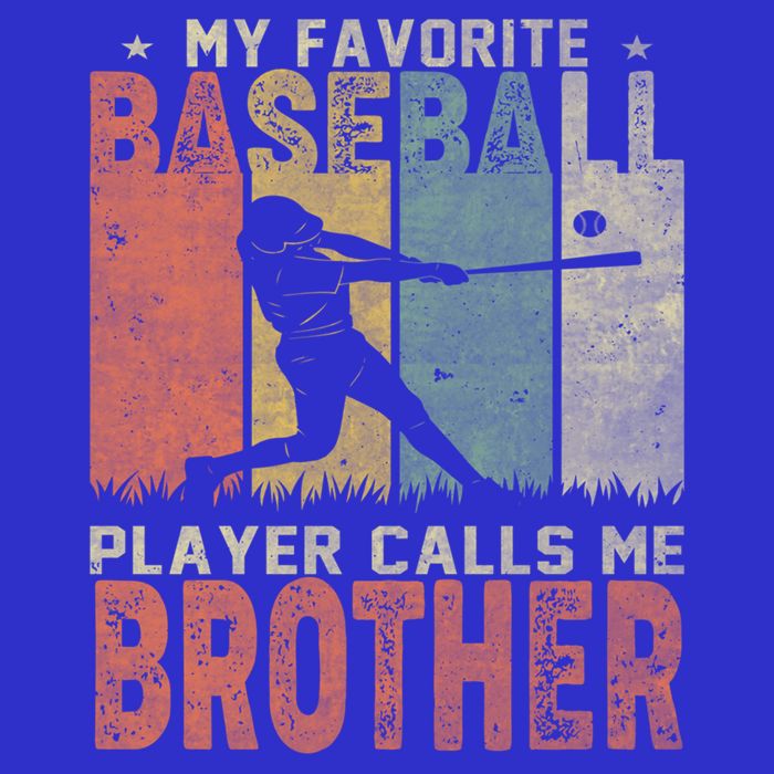 My Favorite Baseball Player Calls Me Brother Funny Baseball Gift Zip Tote Bag