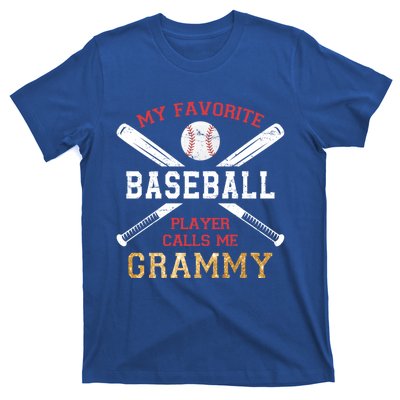 My Favorite Baseball Player Calls Me Grammy Baseball Cool Gift T-Shirt