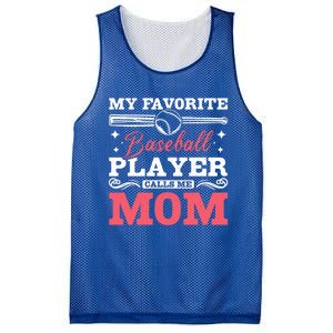 My Favorite Baseball Player Calls Me Mom Meaningful Gift Mesh Reversible Basketball Jersey Tank