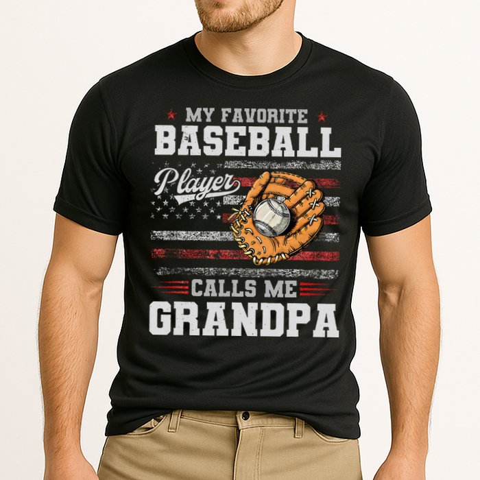 My Favorite Baseball Player Calls Me Grandpa Cooling Performance Crew T-Shirt