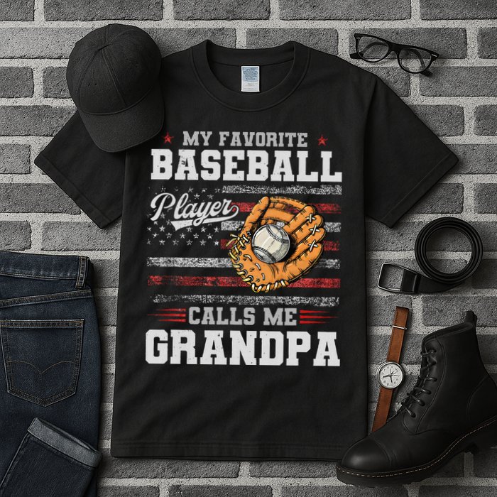 My Favorite Baseball Player Calls Me Grandpa Tall T-Shirt