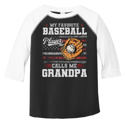 My Favorite Baseball Player Calls Me Grandpa Toddler Fine Jersey T-Shirt