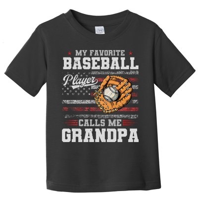 My Favorite Baseball Player Calls Me Grandpa Toddler T-Shirt