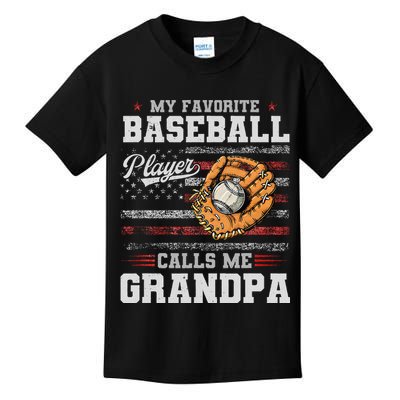 My Favorite Baseball Player Calls Me Grandpa Kids T-Shirt