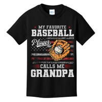 My Favorite Baseball Player Calls Me Grandpa Kids T-Shirt