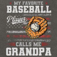 My Favorite Baseball Player Calls Me Grandpa Cotton Canvas Backpack
