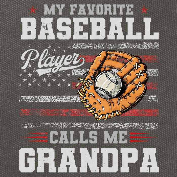My Favorite Baseball Player Calls Me Grandpa Cotton Canvas Backpack