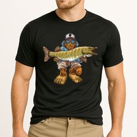 Muskie Fishing Bigfoot Musky Hunting Fishermen Cooling Performance Crew T-Shirt