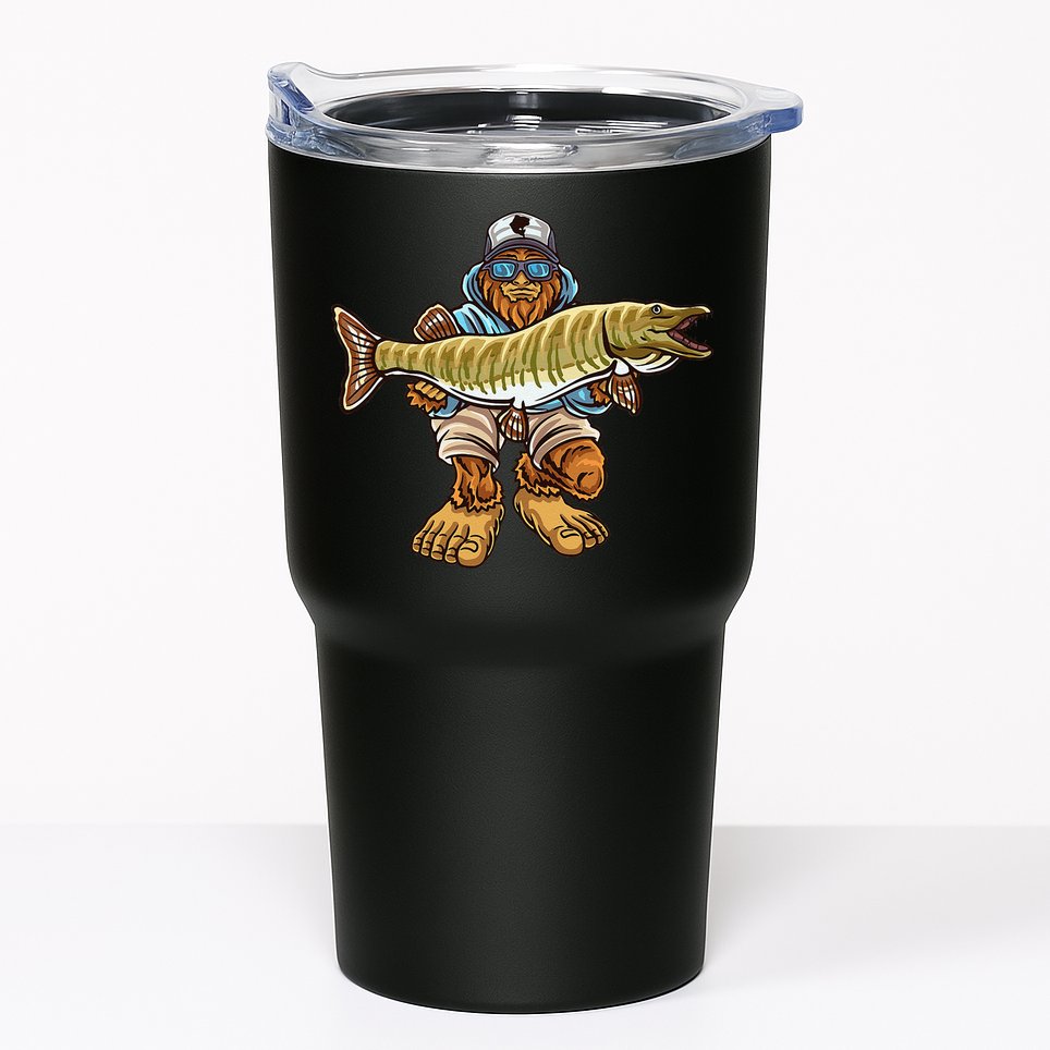 Muskie Fishing Bigfoot Musky Hunting Fishermen Tumbler
