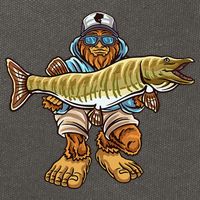 Muskie Fishing Bigfoot Musky Hunting Fishermen Cotton Canvas Backpack