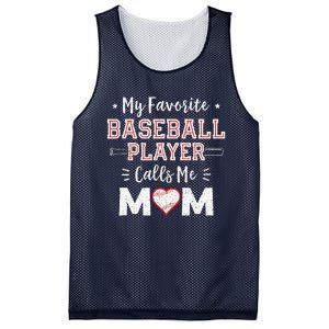 My Favorite Baseball Player Calls Me Mom Mom Baseball Mesh Reversible Basketball Jersey Tank