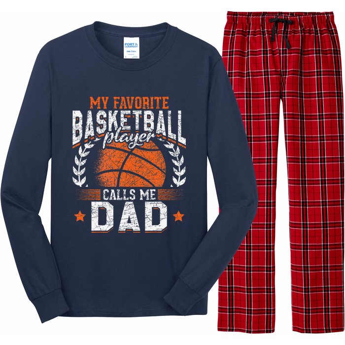 My Favorite Basketball Player Calls Me Dad Basketball Long Sleeve Pajama Set