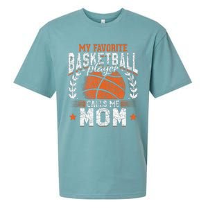 My Favorite Basketball Player Calls Me Mom Basketball Sueded Cloud Jersey T-Shirt