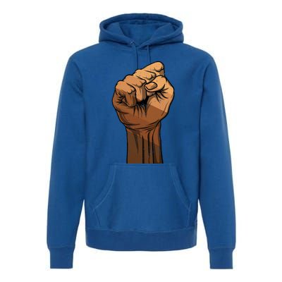 Melanin Fist Black History African American Juneteenth Meaningful Gift Premium Hoodie