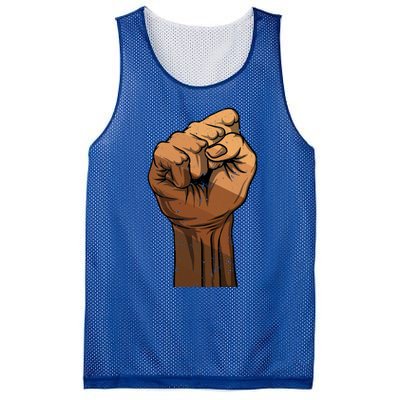 Melanin Fist Black History African American Juneteenth Meaningful Gift Mesh Reversible Basketball Jersey Tank