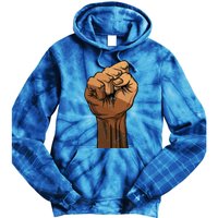 Melanin Fist Black History African American Juneteenth Meaningful Gift Tie Dye Hoodie