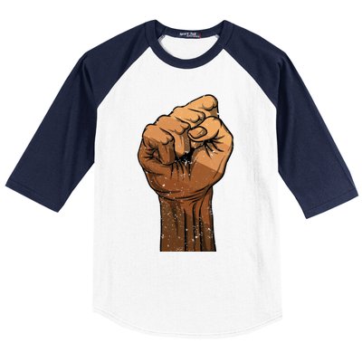 Melanin Fist Black History African American Juneteenth Meaningful Gift Baseball Sleeve Shirt