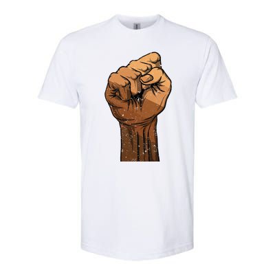 Melanin Fist Black History African American Juneteenth Meaningful Gift Softstyle CVC T-Shirt