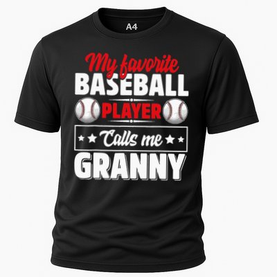 My Favorite Baseball Player Calls Me Granny Mother's Day Cooling Performance Crew T-Shirt