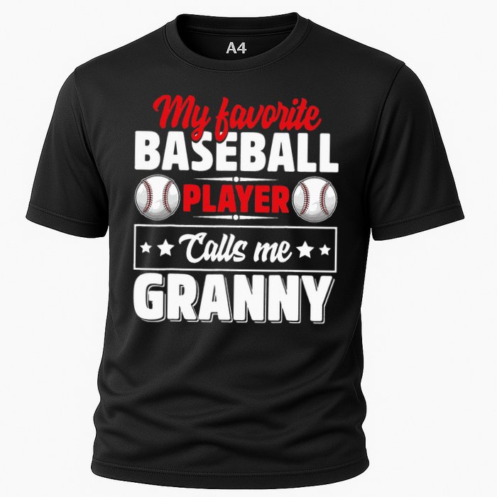 My Favorite Baseball Player Calls Me Granny Mother's Day Cooling Performance Crew T-Shirt