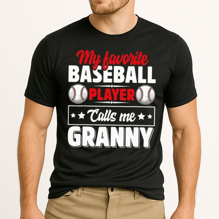 My Favorite Baseball Player Calls Me Granny Mother's Day Cooling Performance Crew T-Shirt