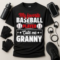 My Favorite Baseball Player Calls Me Granny Mother's Day Cooling Performance Crew T-Shirt